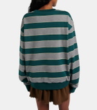 Miu Miu Oversized striped cotton jersey sweatshirt