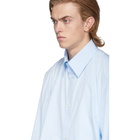 Hed Mayner Blue Oversized Poplin Shirt