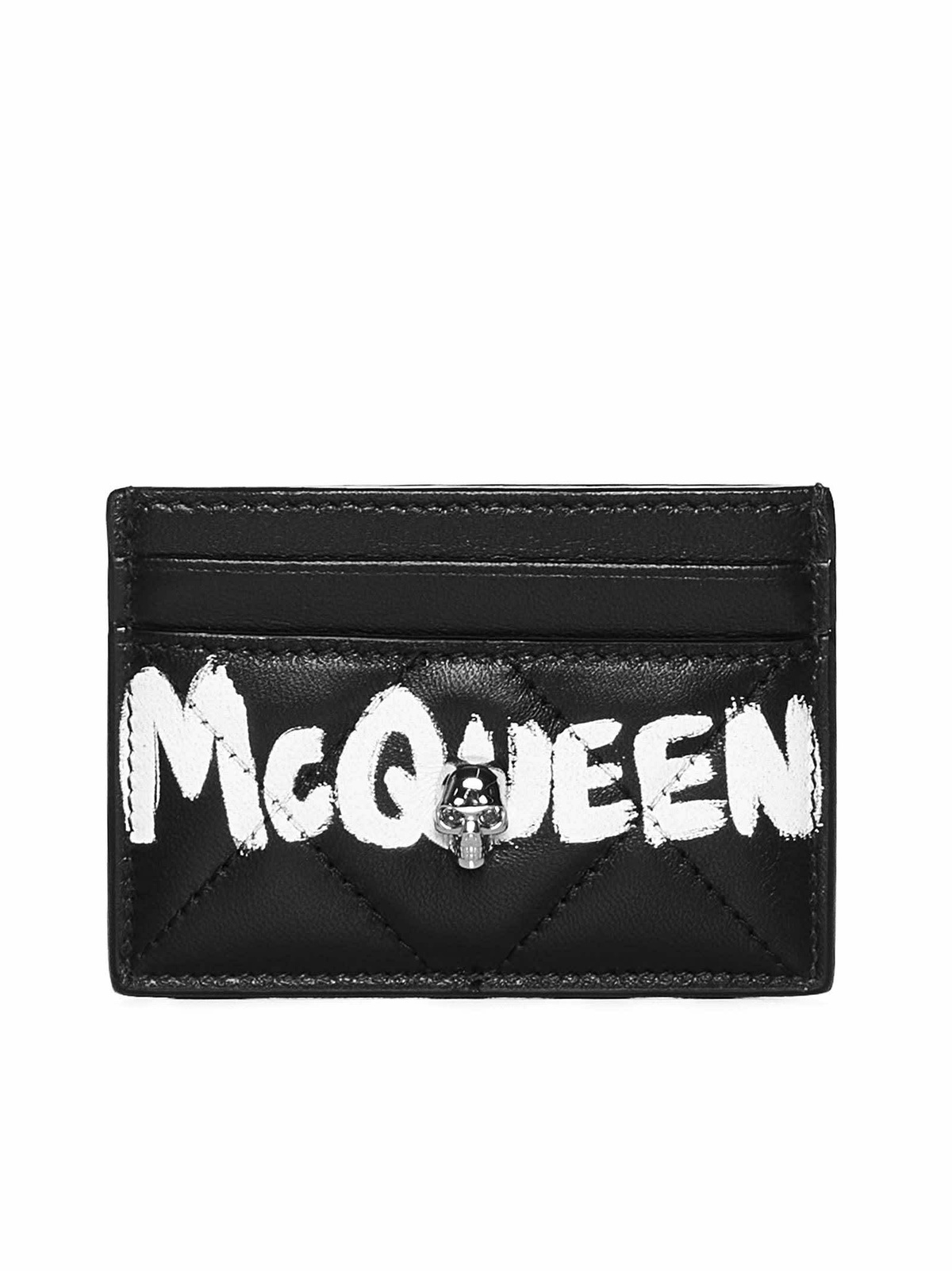 Alexander Mcqueen Skull-embellished Leather Card Holder
