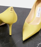 Jimmy Choo Love 85 logo leather pumps