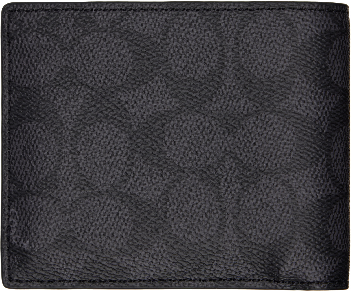 Coach 1941 Black & Gray 3 In 1 Signature Canvas Wallet