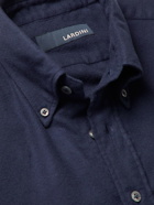 Lardini - Slim-Fit Button-Down Collar Brushed Cotton and TENCEL-Blend Shirt - Blue