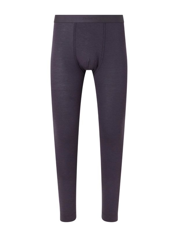 Photo: Zimmerli - Cozy Comfort Modal-Blend Jersey Pyjama Bottoms - Black