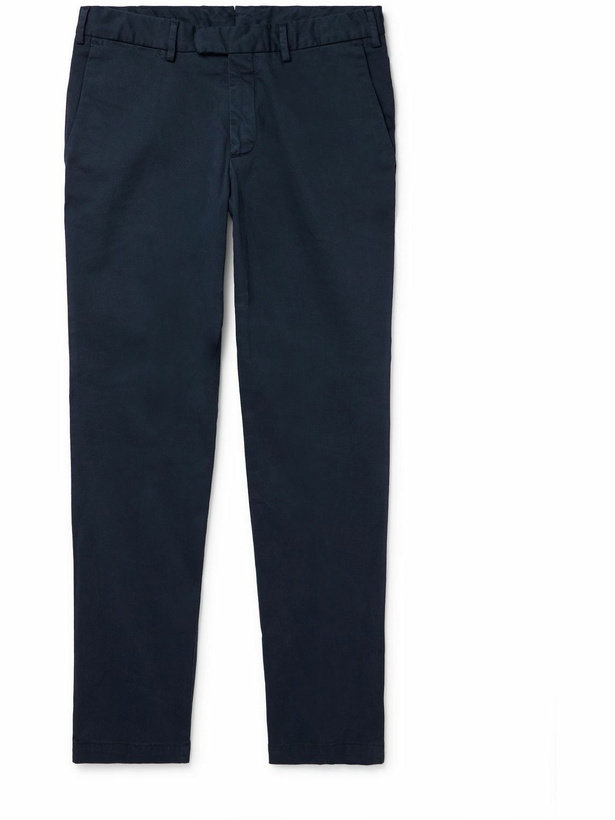 Photo: Thom Sweeney - Straight-Leg Cotton-Blend Twill Trousers - Blue