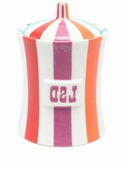 Jonathan Adler White Vice Striped Porcelain Pot