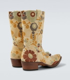 Prada Floral canvas cowboy boots