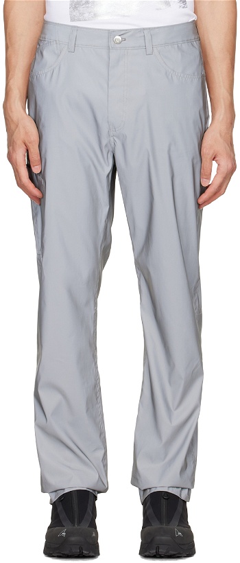 Photo: Helmut Lang Gray Polyester Trousers