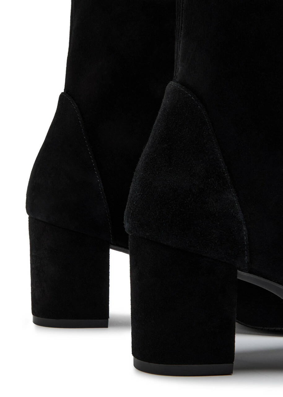 Stuart Weitzman Yuliana 60 Suede Sock Boots Black