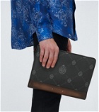 Berluti Nino leather and canvas clutch