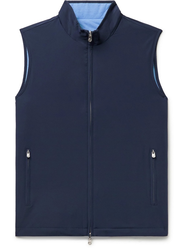 Photo: PETER MILLAR - Crown Reversible Stretch-Shell and Quilted Cotton-Blend Gilet - Blue - M