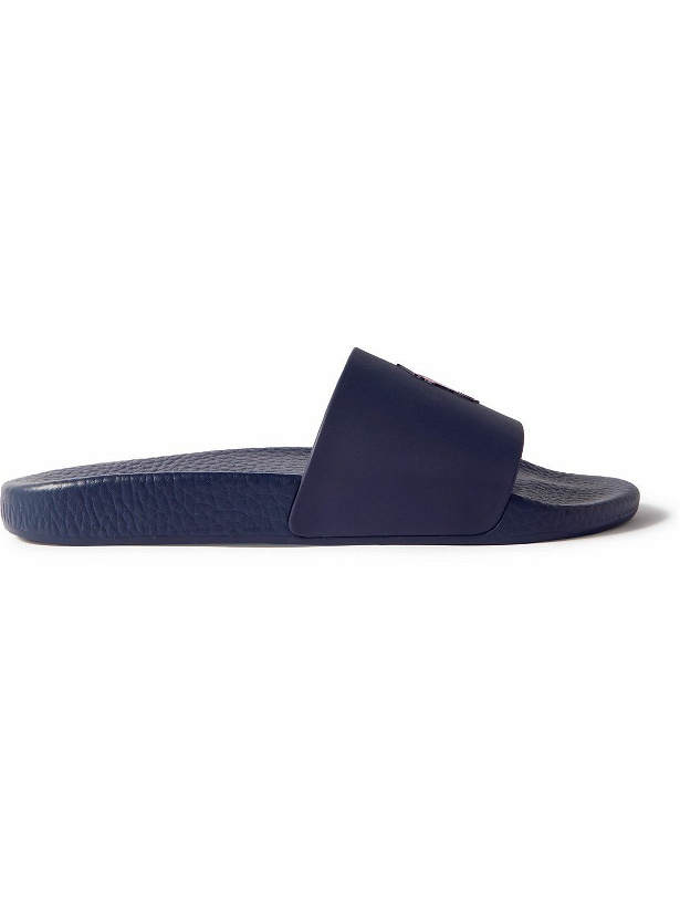 Photo: Polo Ralph Lauren - Logo-Embossed Rubber Slides - Blue