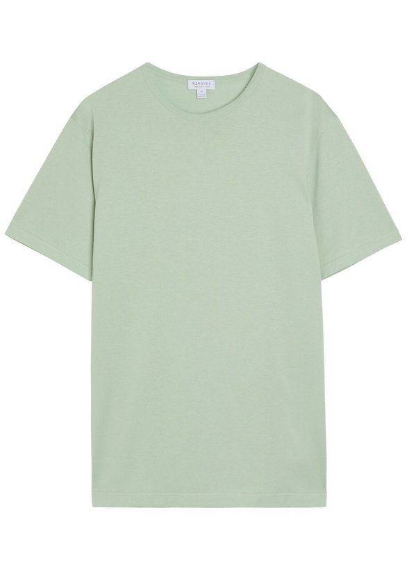 Photo: Sunspel Cotton T-shirt Light Green