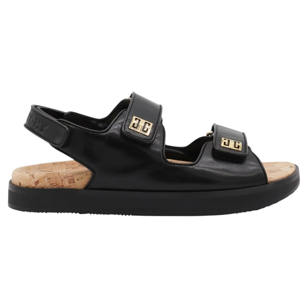 【関税＆送料込み】Givenchy Black Sandals GIVENCHY Black Ankle Strap Wedge Sandals, sz 37.5 | eBay