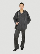 Vivienne Westwood - Pinstripe Hooded Overshirt in Black