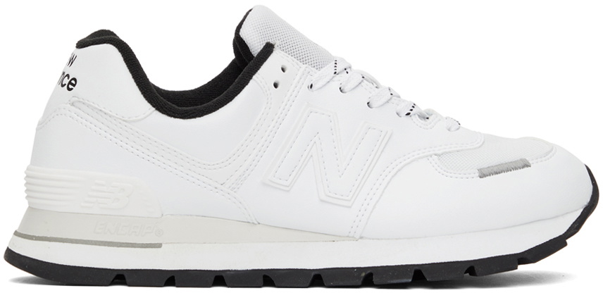 New Balance White Rugged Sneakers