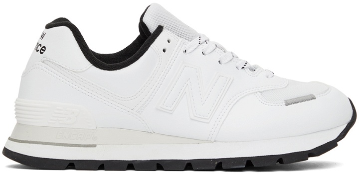 Photo: New Balance White 574 Rugged Sneakers