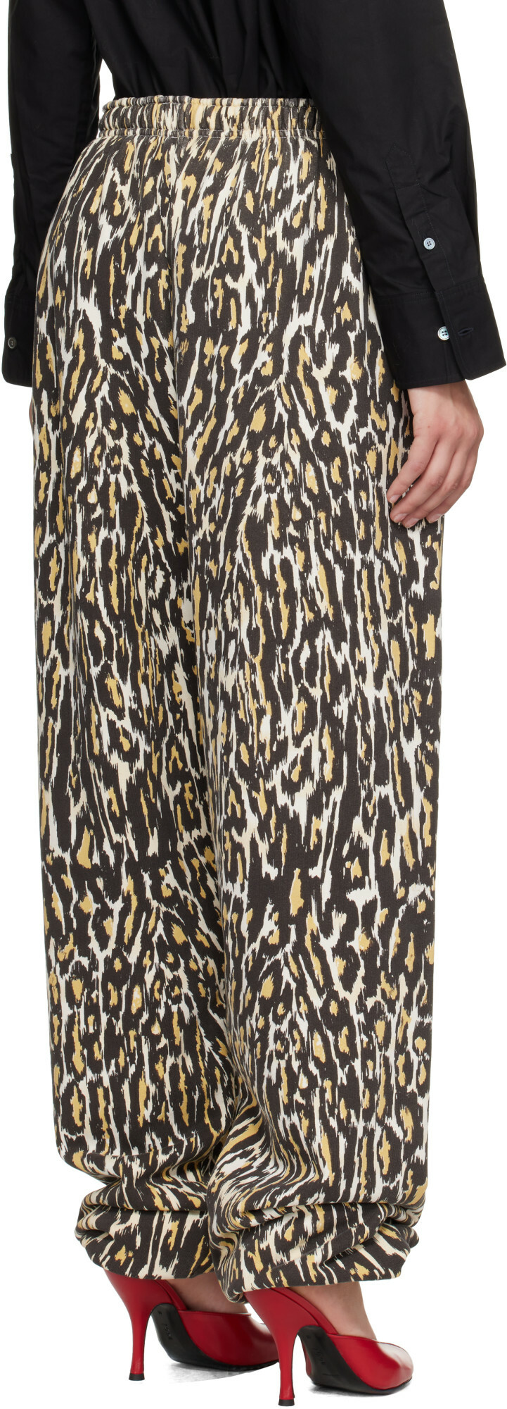 WILLY CHAVARRIA Brown Cheetah Buffalo Sweatpants