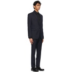 Dries Van Noten Navy Cotton and Wool Single Vent Suit