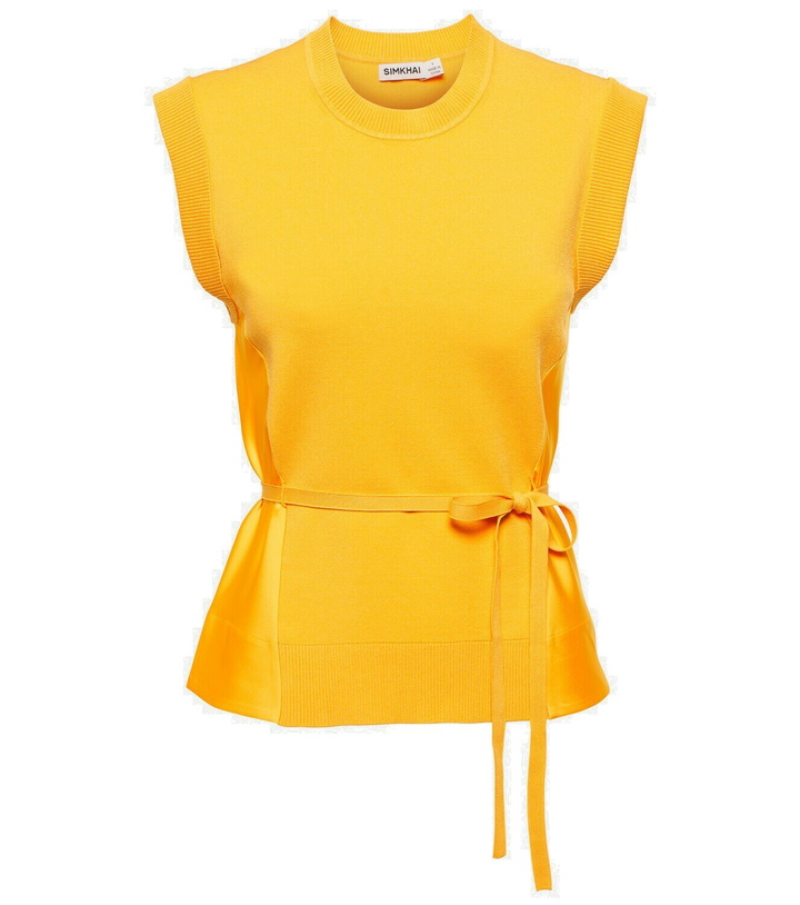 Photo: Simkhai Rosalia belted top