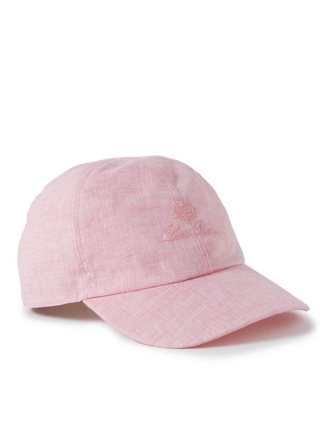 Photo: Loro Piana - Logo-Embroidered Linen Baseball Cap - Pink