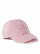 Loro Piana - Logo-Embroidered Linen Baseball Cap - Pink