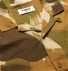 YMC - Malick Camp-Collar Camouflage-Print Cotton-Seersucker Shirt - Green