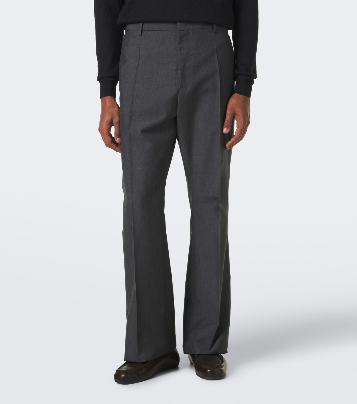 Jil Sander Wool and mohair bootcut pants