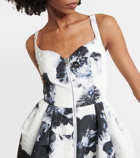 Alexander McQueen Printed polyfaille midi dress