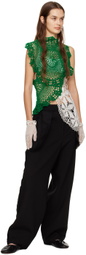 The Row Green Christa Blouse