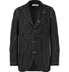 Comme des Garçons SHIRT - Black Panelled Twill Blazer - Black