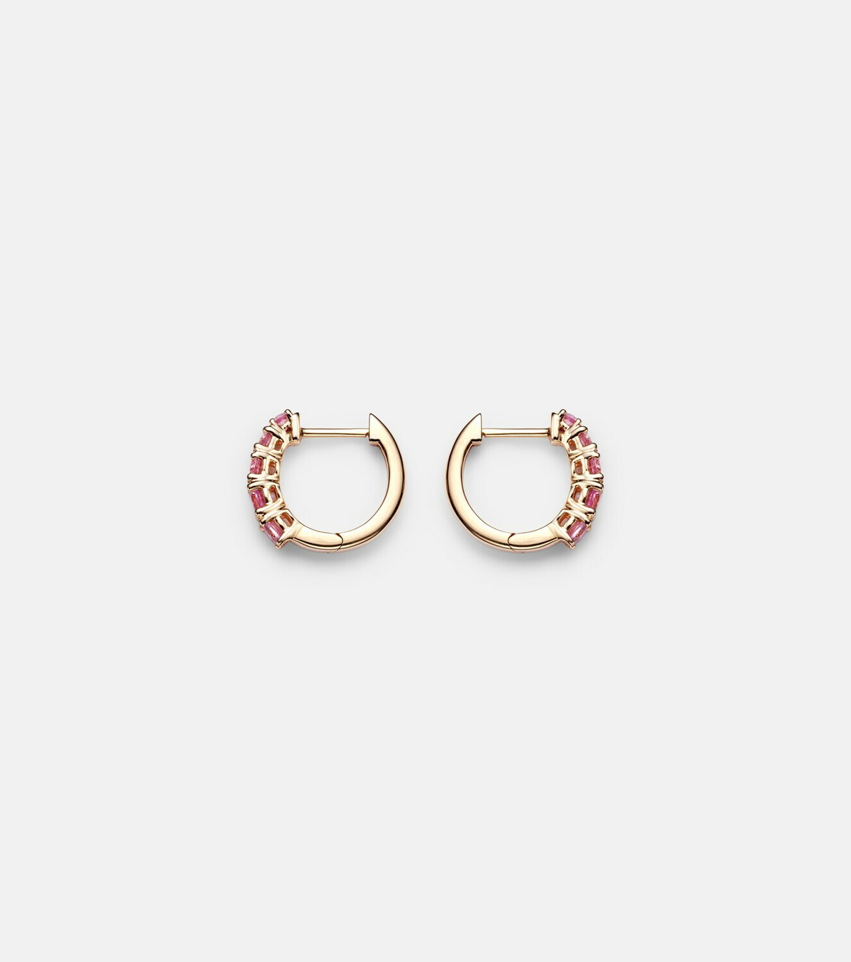 Anita Ko Graduated 18kt rose gold huggie earrings with sapphires