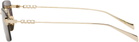 Gucci Gold Rectangular Frame Sunglasses