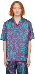 Versace Blue Barocco Shirt