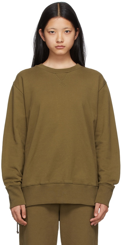 Photo: MM6 Maison Margiela Khaki Spliced Sweatshirt