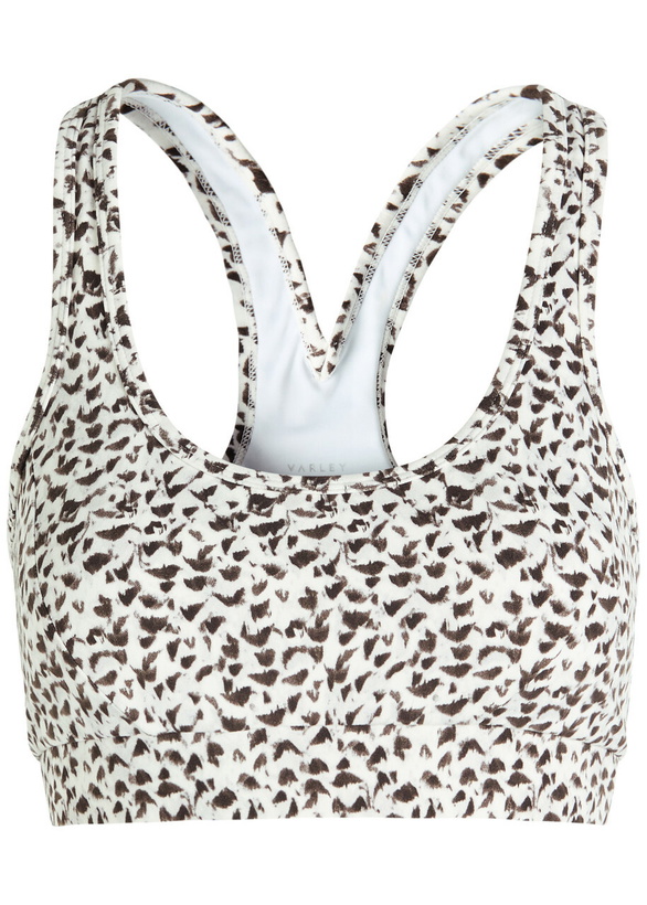Photo: Varley Move Selma Printed Stretch-jersey bra White