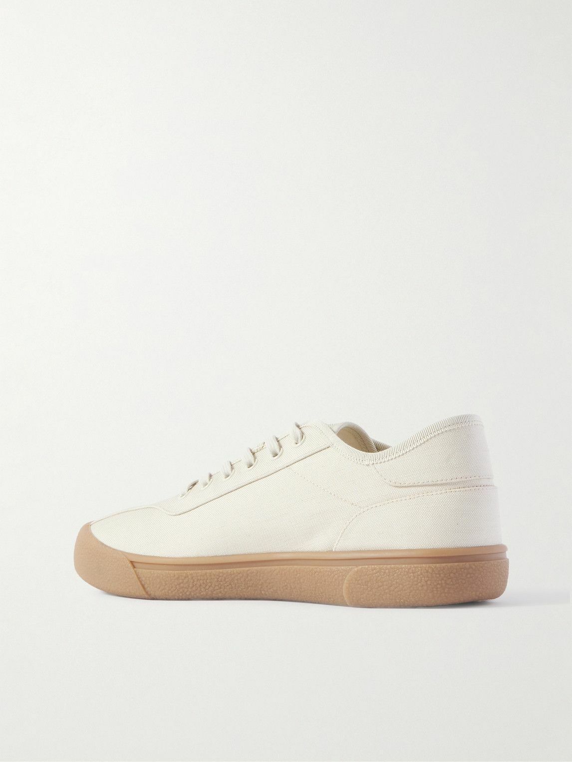 The Row - Grosgrain-Trimmed Canvas Sneakers - Gray
