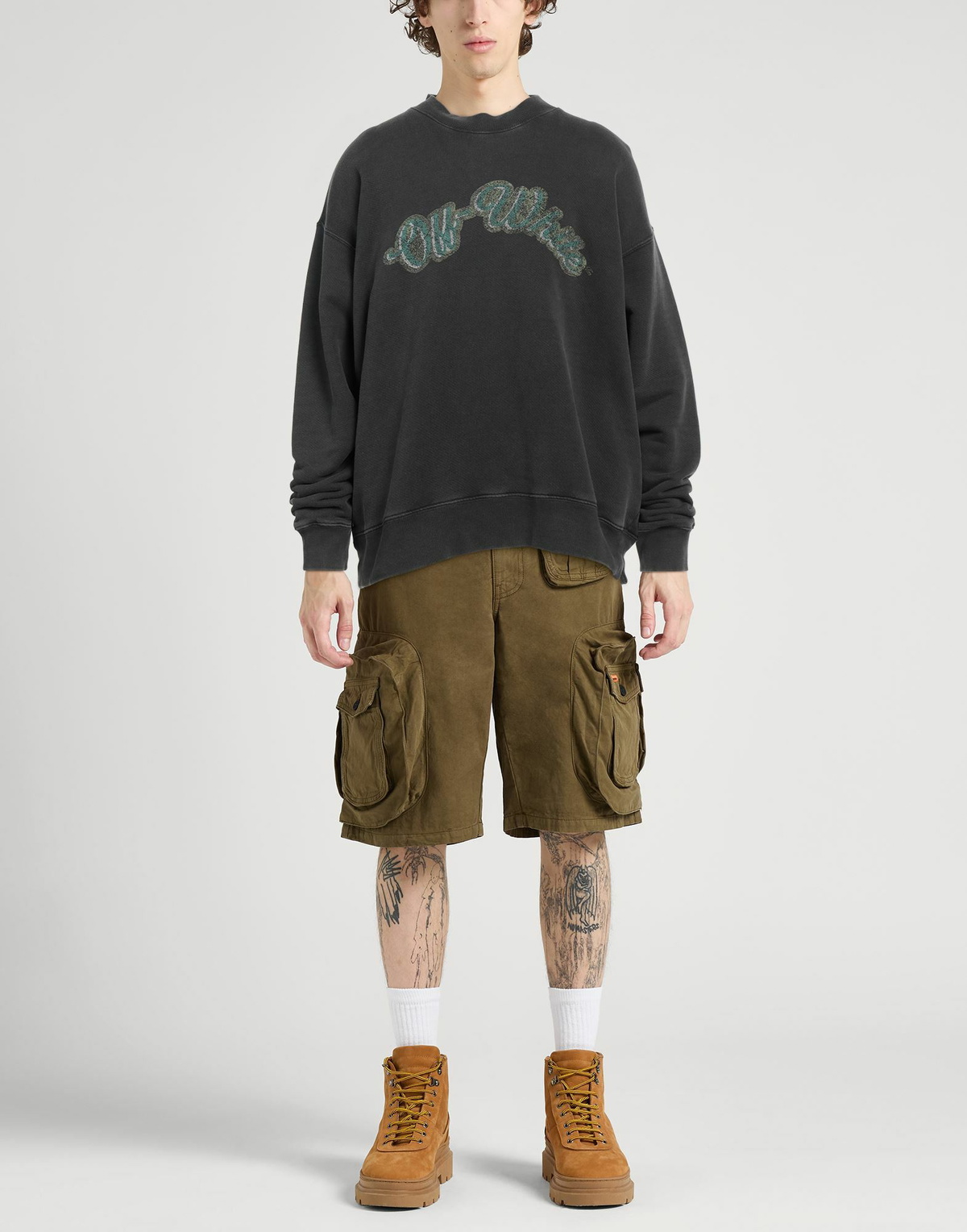 Off-white Mens Sweatshirt Charcoal