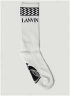 Lanvin - Logo Intarsia Socks in White