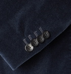 Boglioli - Navy K-Jacket Slim-Fit Unstructured Stretch-Cotton Velvet Blazer - Navy