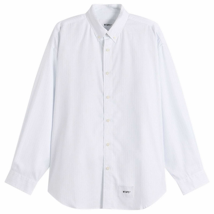 Photo: WTAPS Men's Bd 02 Long Sleeve Shirt in Blue