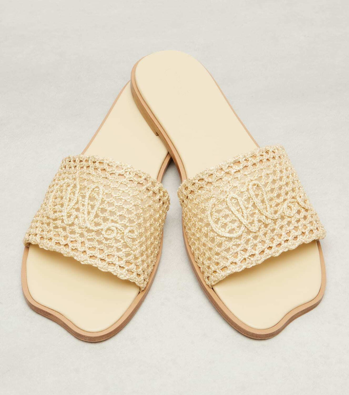 Chloé Soleil logo embroidered slides