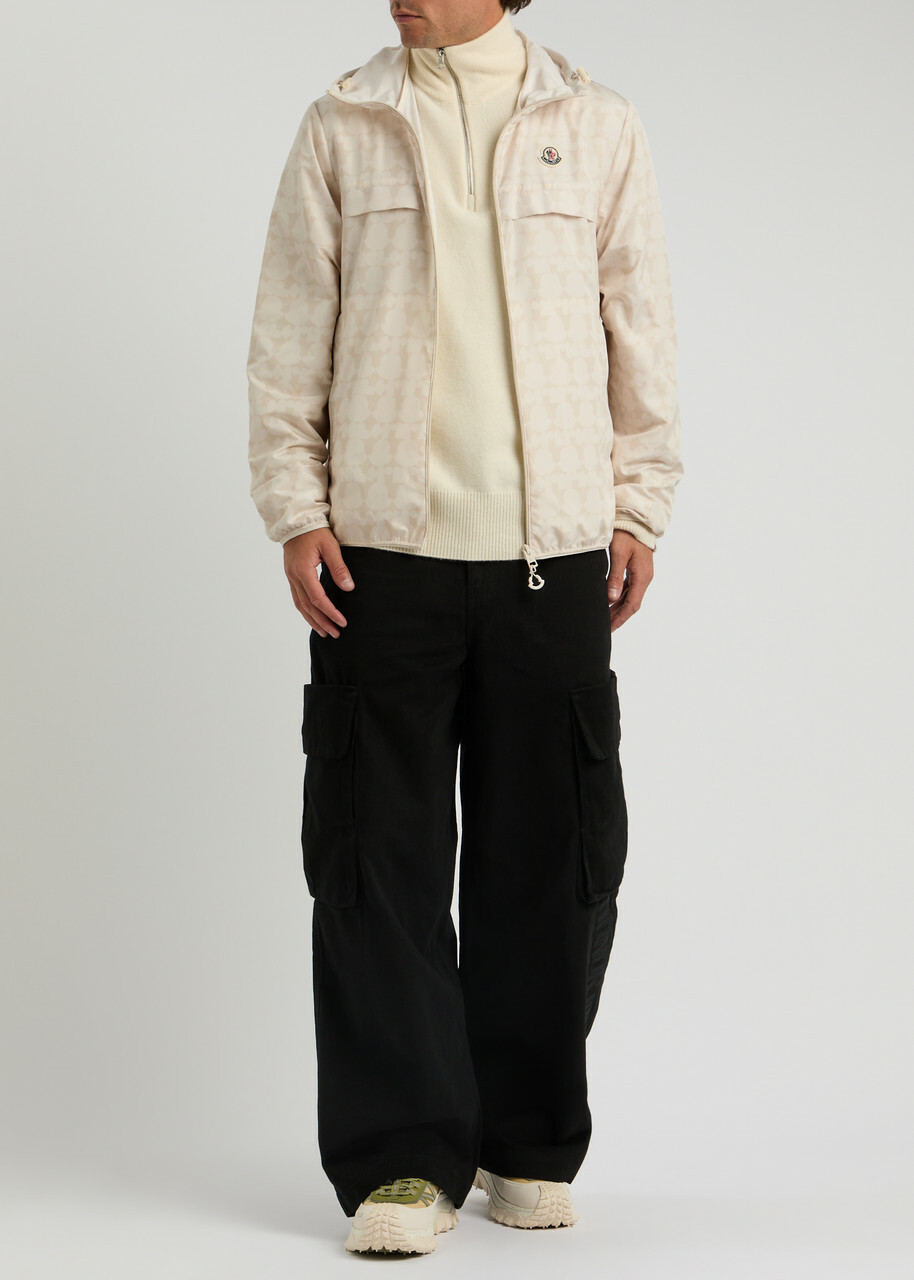 Moncler Ifaty Printed Shell Jacket Cream