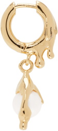 Alan Crocetti Gold Nano Pearl Melt Single Earring