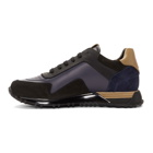Fendi Black and Blue Forever Fendi Patch Sneakers