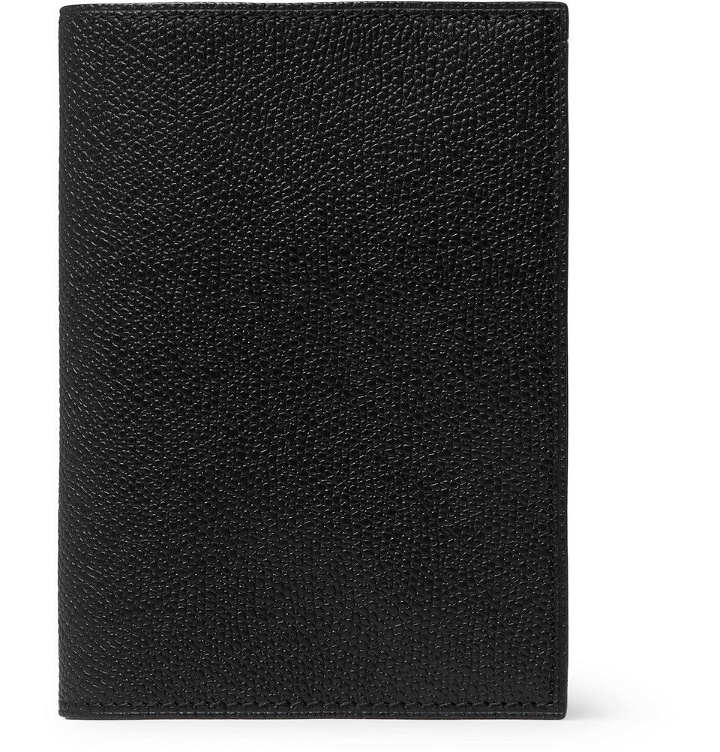 Photo: Valextra - Pebble-Grain Leather Passport Cover - Men - Black