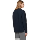 Thom Browne Navy Milano Cotton 4-Bar T-shirt