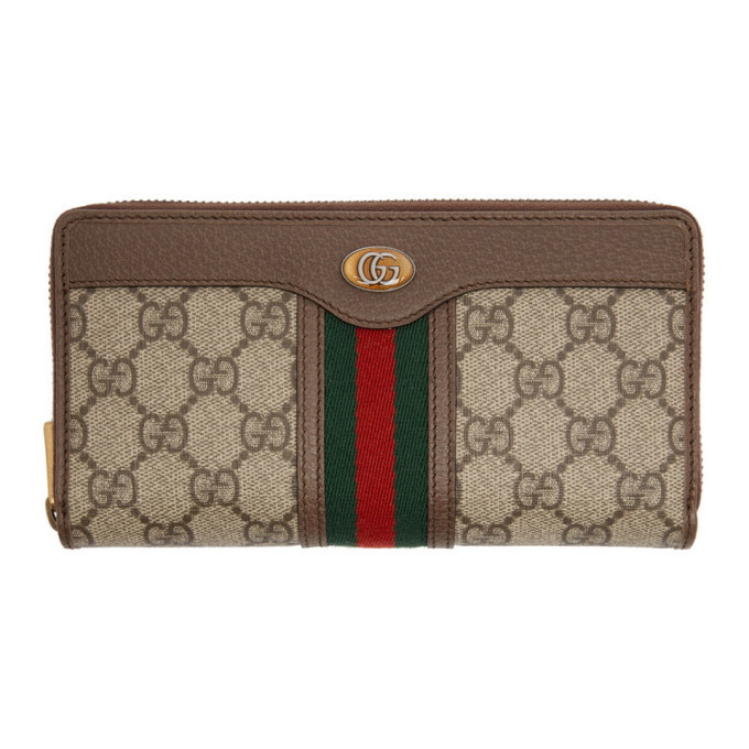 Photo: Gucci Beige GG Ophidia Zip Around Wallet