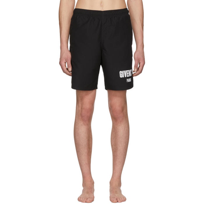 Photo: Givenchy Black Logo Swim Shorts 