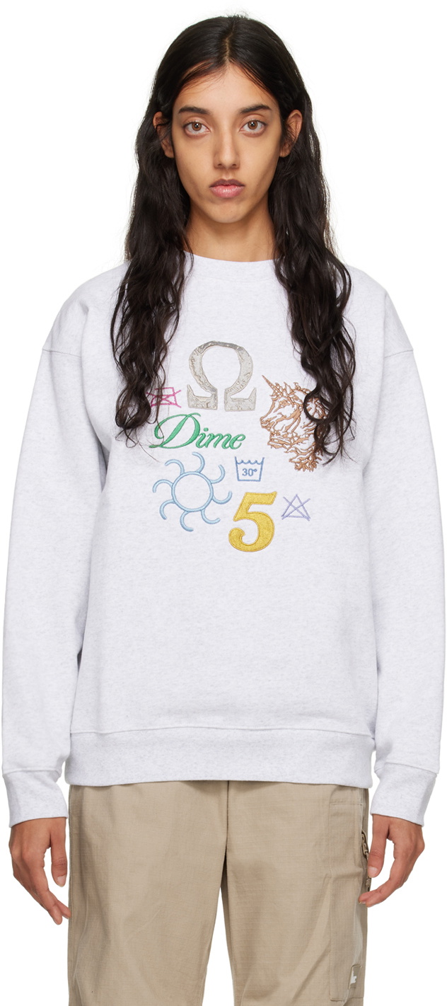 Dime Gray Codex Sweatshirt Dime Dime Gray Codex Sweatshirt Dime