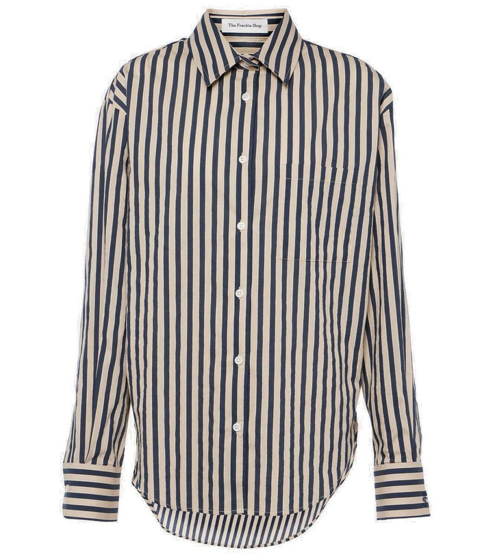 Photo: The Frankie Shop Striped cotton-blend shirt